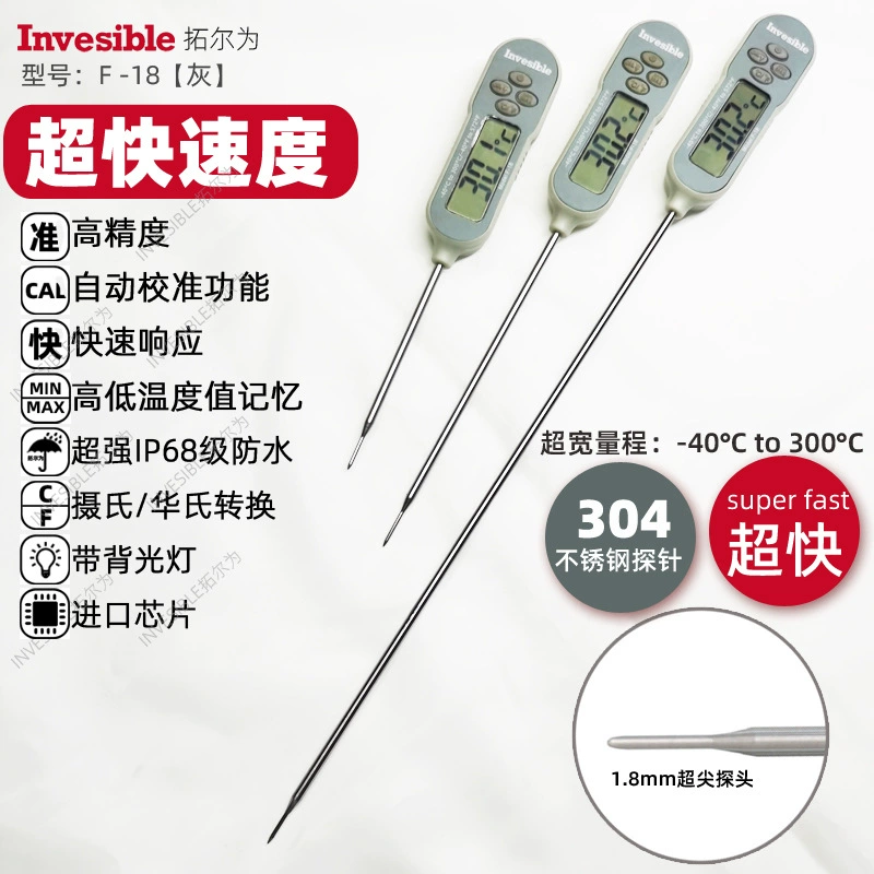 F18 Нержавеющая сталь 304 Сверхбыстрая Коммерческая химическая Температура масла промышленный Пищевой зонд центральный термометр