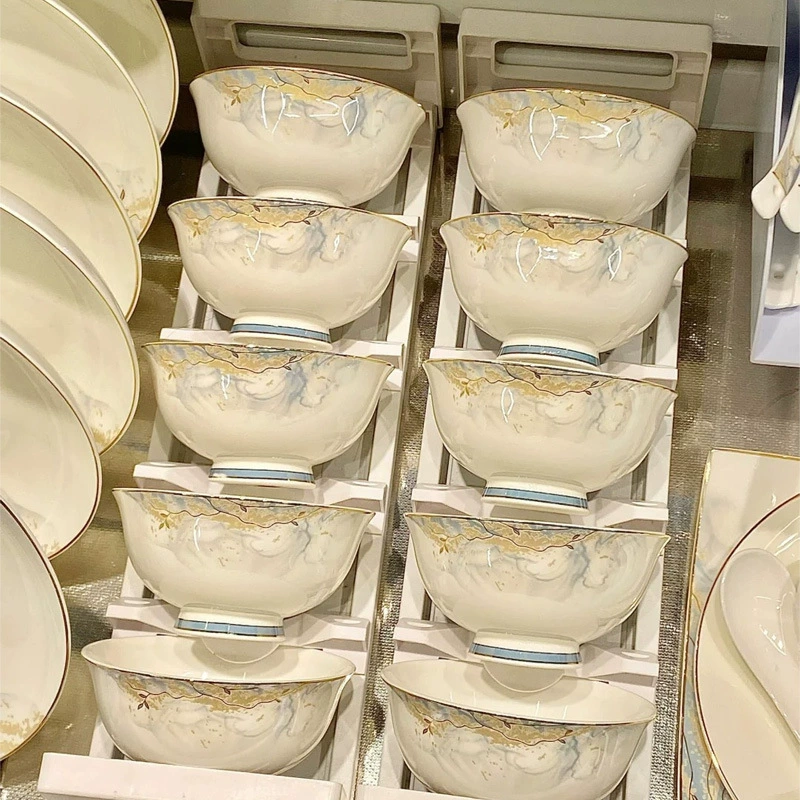 Set, tableware, Chinese style, light luxury style, high-quality style