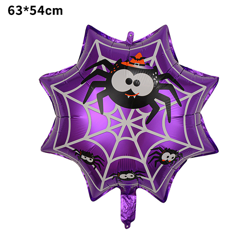 Globo de película de aluminio de Halloween nuevo tema de bruja de dibujos animados calabaza fiesta de Halloween diseño de globos en forma de fantasma