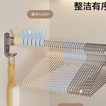 ♔折叠晾衣架免打孔家用卧室阳台晒衣单杆壁挂式收纳折叠凉批发