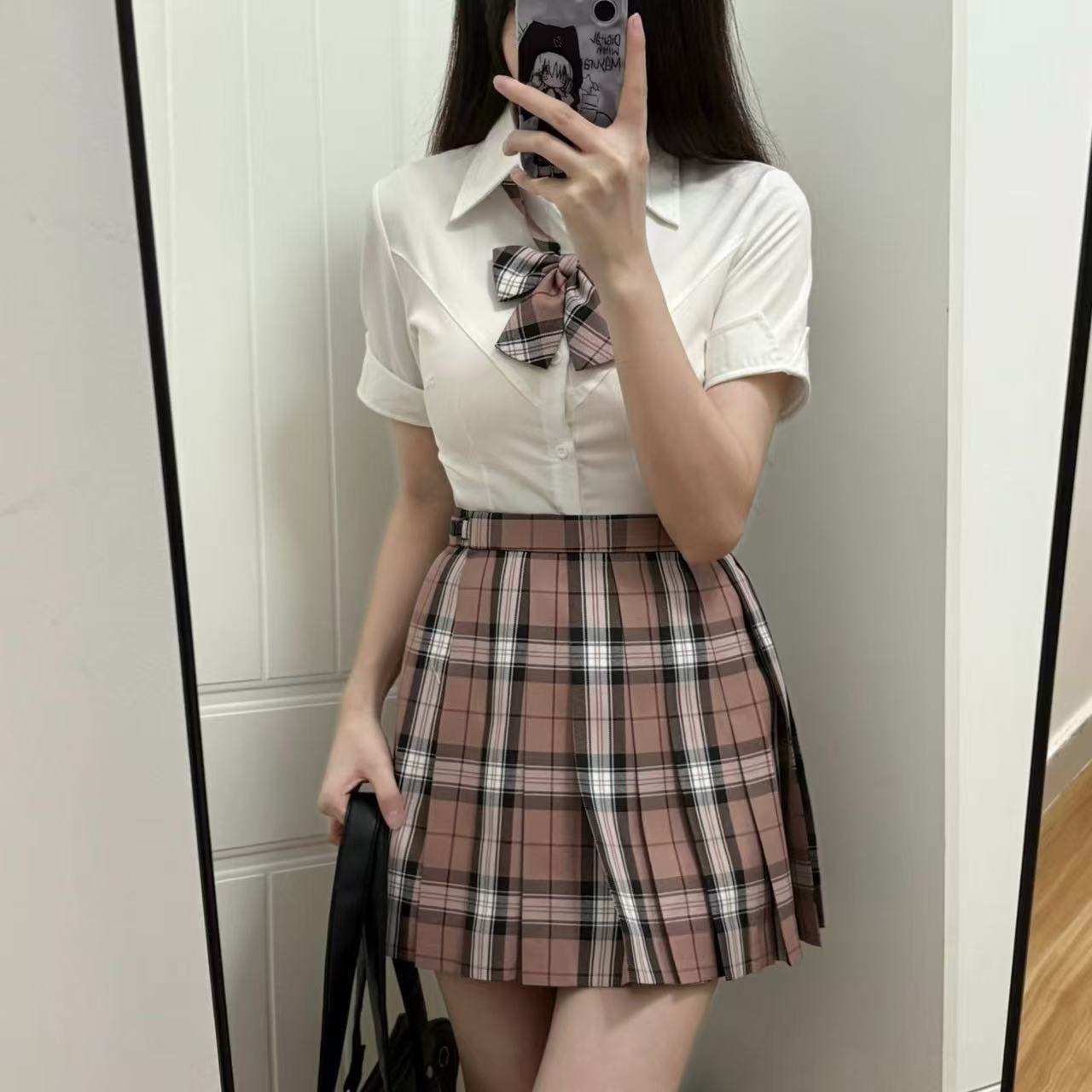 스커트 JK [화이트 피치 향수] 원래 완성 된 재고 유니폼 새로운 학술 스타일 붉은 광장 가을과 겨울 시즌