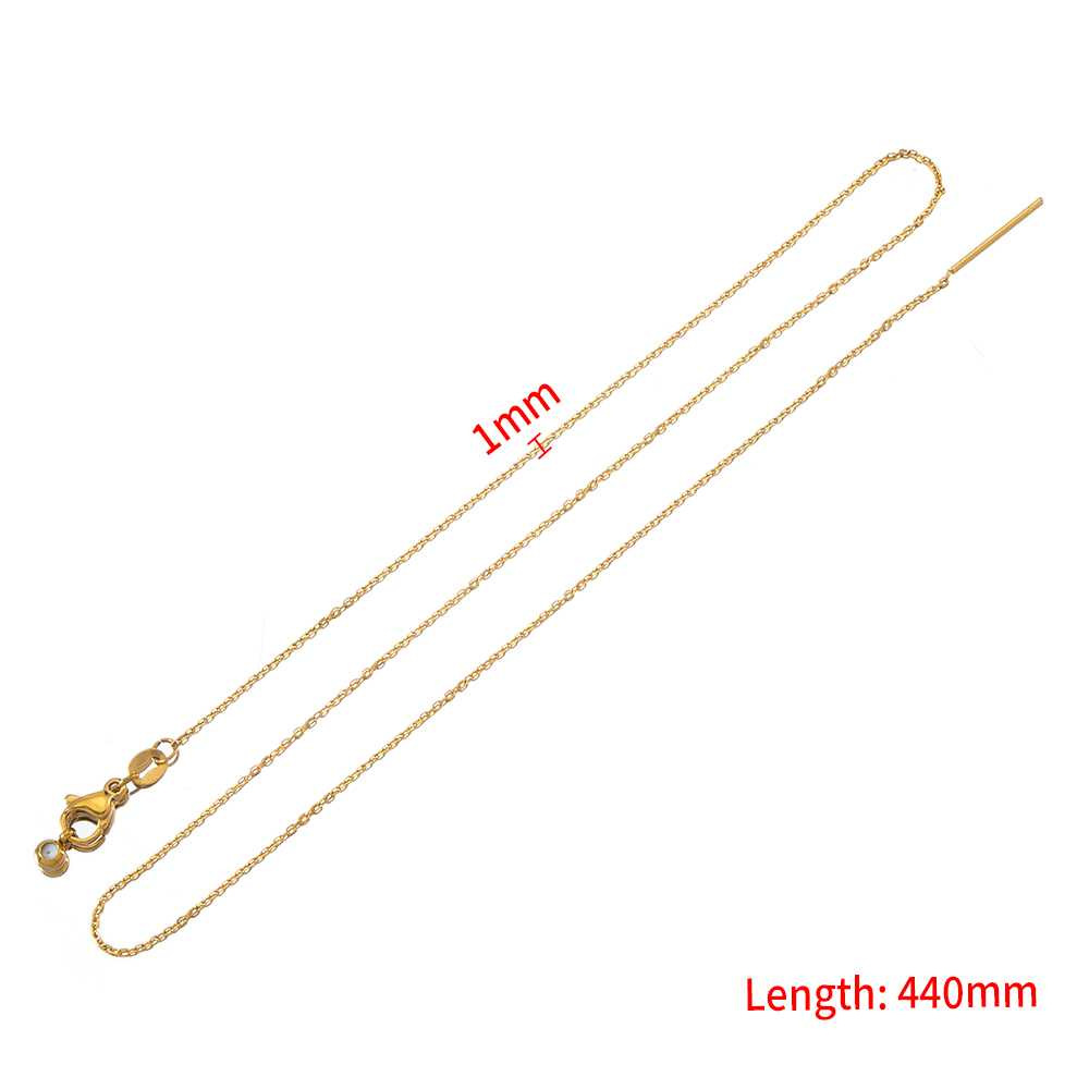 Golden necklace, 1.2mm