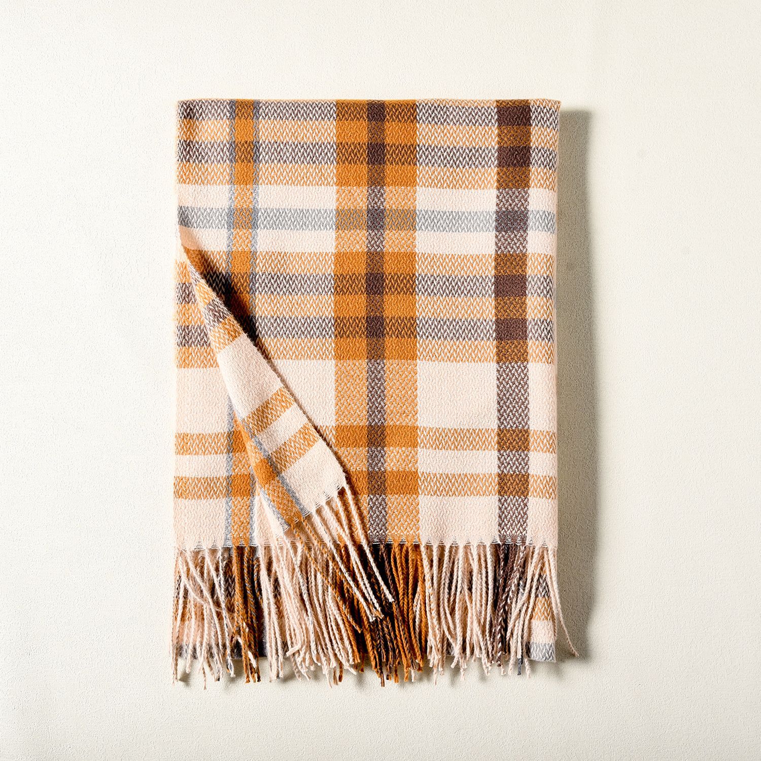 Nuevo bufandas a cuadros para mujeres de invierno de alta calidad espesa y cálida bufandas de cachemir de estilo coreano para mujeres