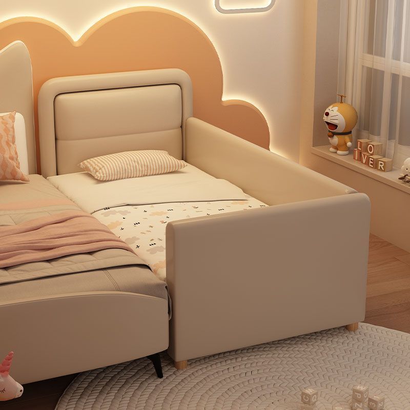 Solid Wood Soft Bag Splicing Children's Bed Large Bed Children's Guardrail Boy Girl Crib Baby Widened Bedside Crib