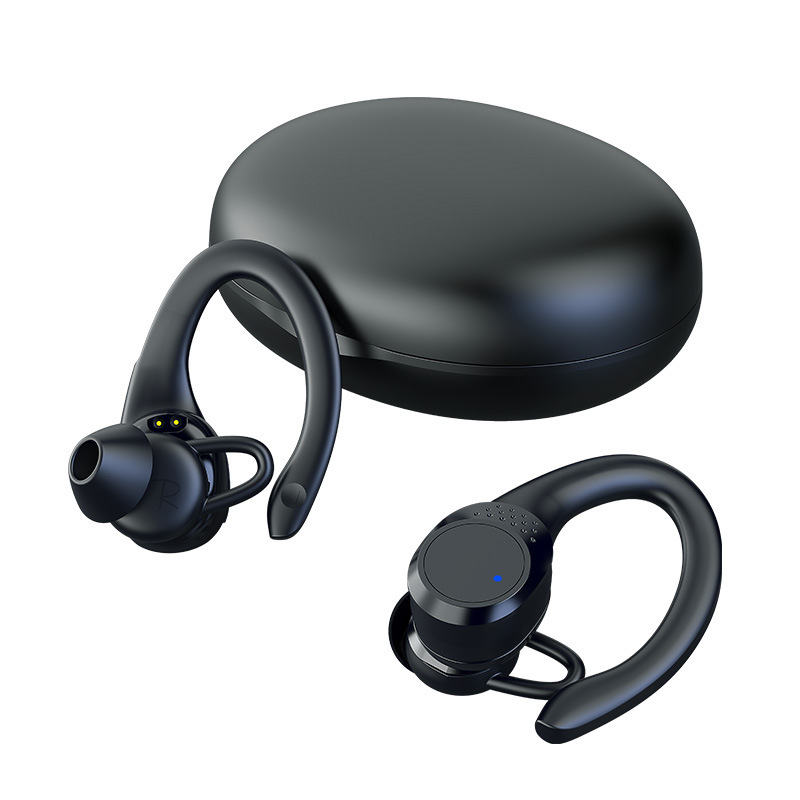 AX9 New Bluetooth Headset Ear-Hanging In-Ear Digital Display Double Ear with Charging Bin Stereo Business Sports