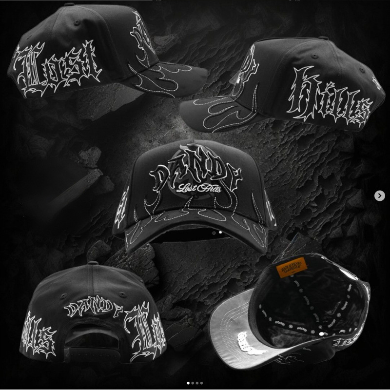 Tendencia transfronteriza hip hop Dandy Dandy sombrero con letras de diamante sombrero de pato doblado a lo largo del sombrero de béisbol image 74