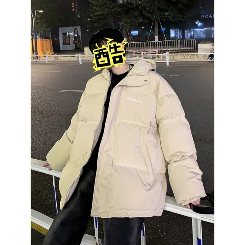 겨울 유행 브랜드 학생 다운 두꺼운 빵 세트 플러스 다운 자켓 코튼 패딩 의류 느슨한 홍콩 스타일 남성 커플 코튼 패딩 의류