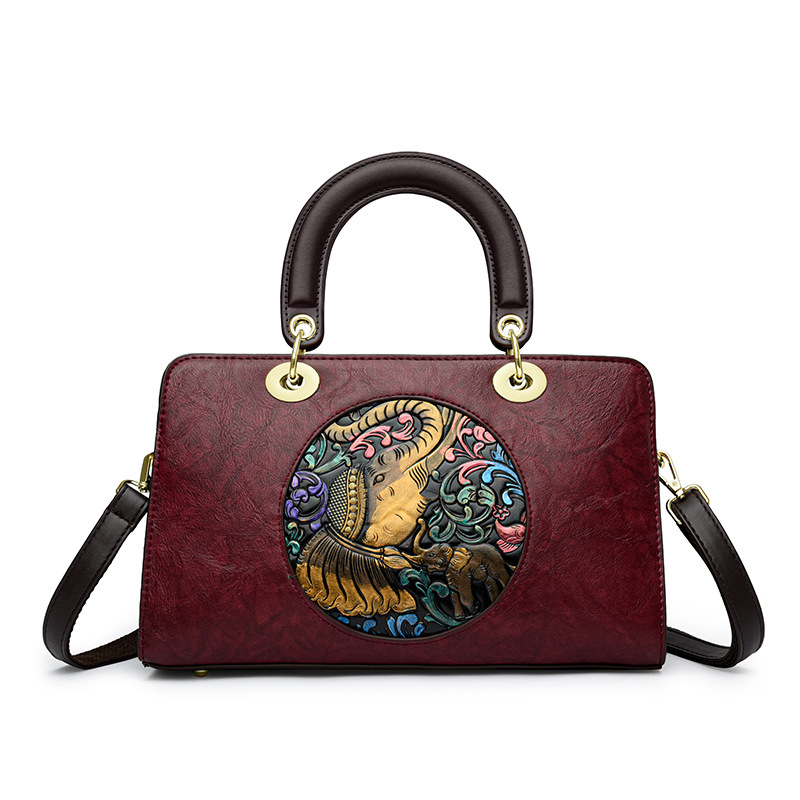 Bolso de mujer 2023 nueva moda elegante de mediana edad mamá bolsa de moda simple hombro bolsa de mensajero