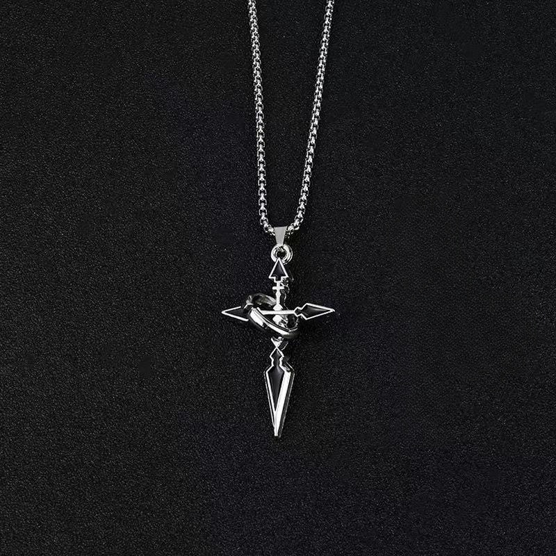 Collana con ciondolo a croce minimalista uomo donna gioielli_voghion.com