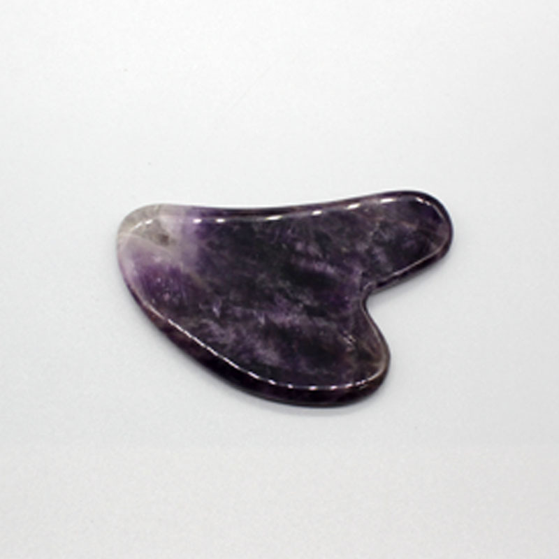 Tablero raspador de jade de cristal rosa natural Tablero raspador de belleza facial de cristal Meridian