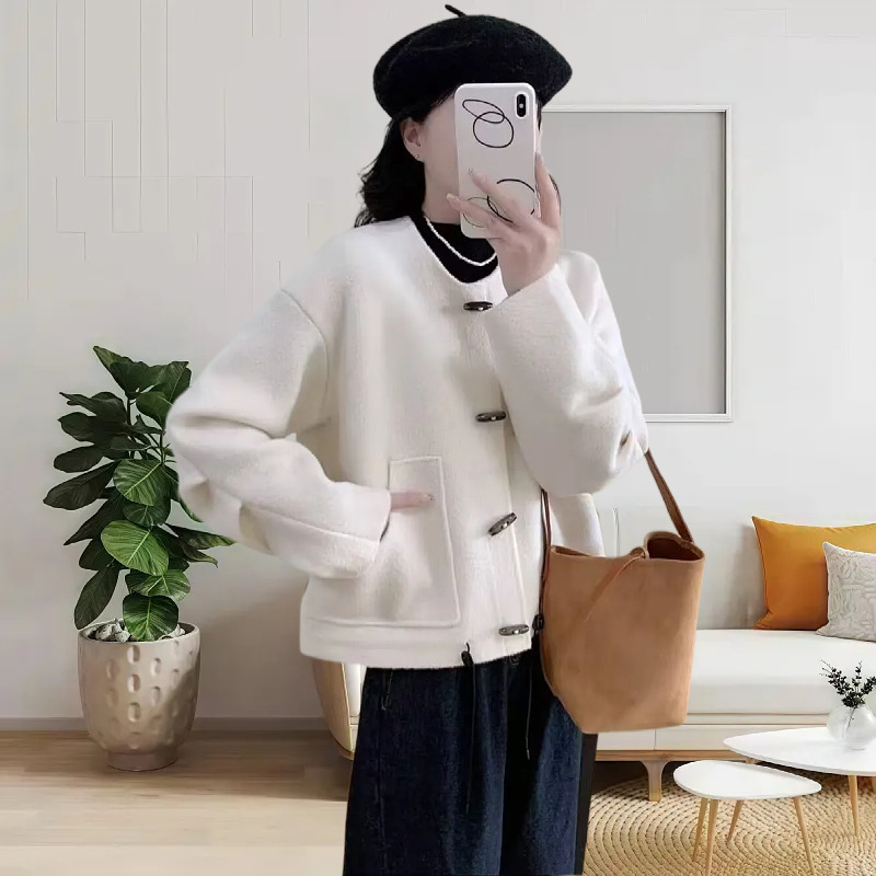 黑色小清新外套女2025秋冬新款简约百搭短款编织气质名媛潮牌上衣|undefined
