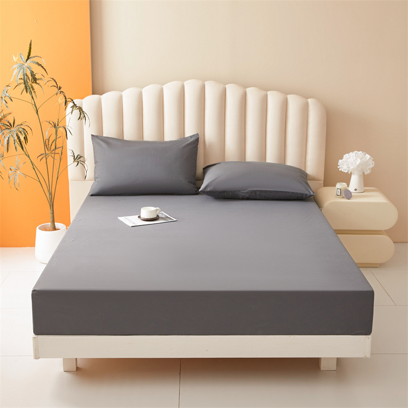 Solid Color Waterproof Bed Hat Diaphragmatic Pad Breathable Simmons Protective Cover Baby Mattress Cover Bed Sheet Double Bedspread Quilt