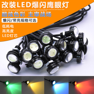 Motorcycle 12v bright screw light license plate light waterproof electric car led Eagle Eye daytime running steering brake flash light