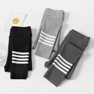 2021春季新款女童打底裤中大童裤子韩版运动裤修身显瘦提臀休闲裤|ms