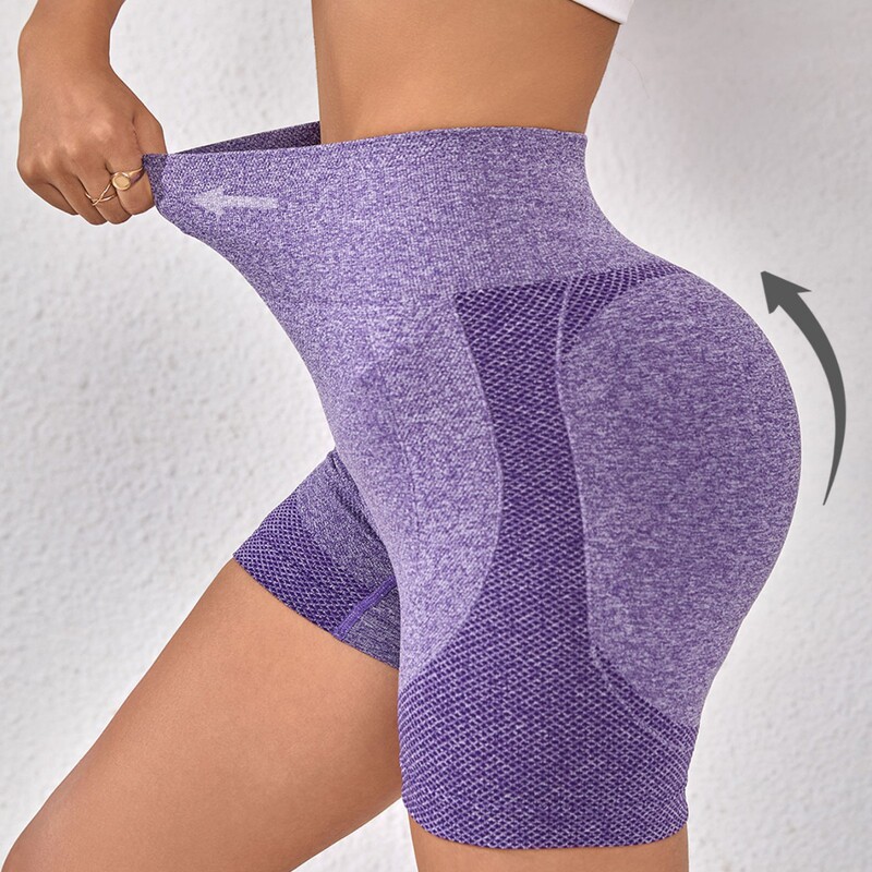 High-Waisted Fitness Pants for Women, Seamless Elastic Cycling Shorts, Trendy Peach Butt Sports Yoga Shorts High-Waisted Fitness Pants for Women, Seamless Elastic Cycling Shorts, Trendy Peach Butt Sports Yoga Shorts