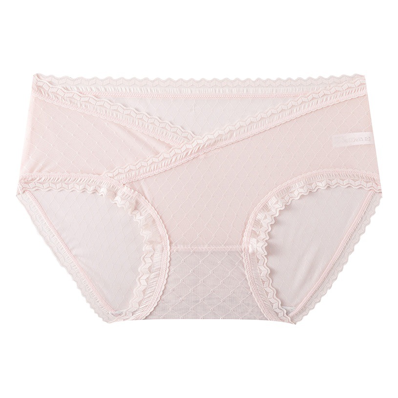 Baja cintura de algodón entrepierna antibacteriano vientre temprano apoyo para las mujeres embarazadas más tamaño verano Delgado