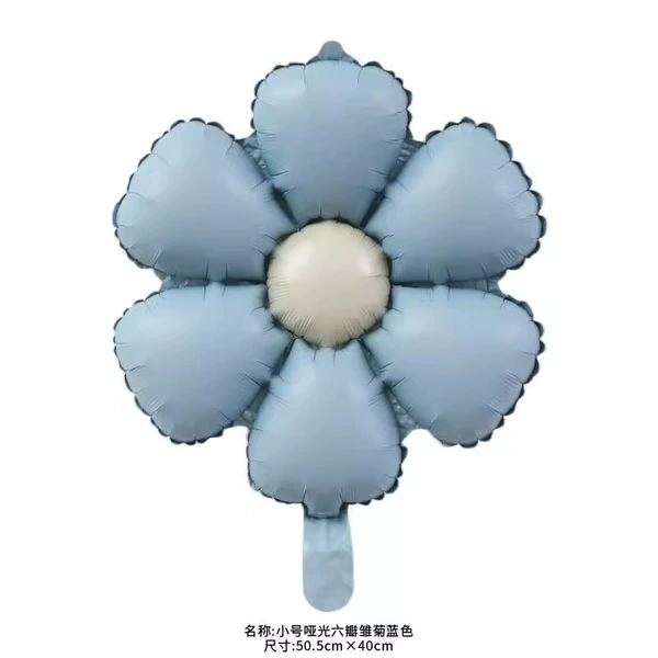Matte Six-petal Daisy – Small Blue