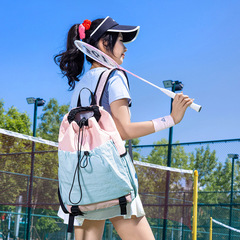 ファッショナブルな巾着バドミントンラケットバッグ、軽量アウトドア登山バッグ、大容量日本製コントラストカラーカジュアルスポーツバックパック
