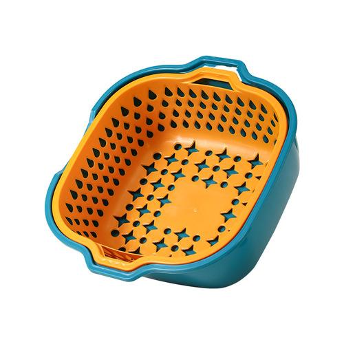 Amazon Kitchen Sink Drain Basket 8 Sets Double Layer 6-Piece Fruit Plate Living Room Household Vegetable Wash Basin