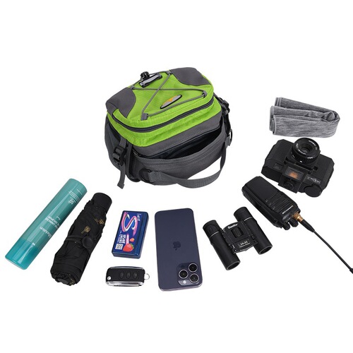 Explorer outdoor multi-functional sports waist bag for men and women waterproof mountaineering large capacity single shoulder crossbody bag water bottle waist bag