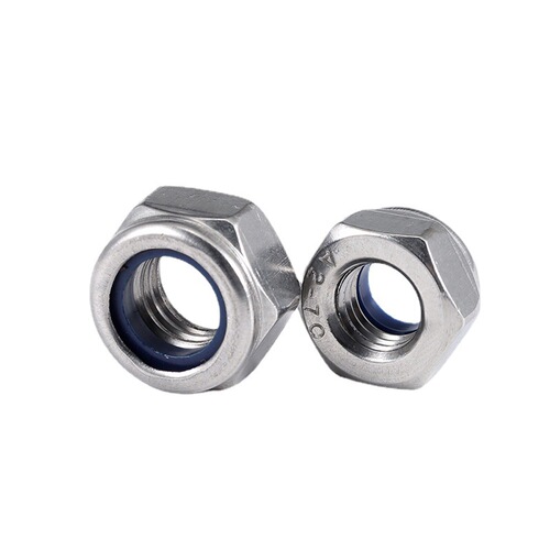 304 stainless steel hexagonal nylon lock nut DIN985 self-locking lock nut screw cap M2-M30