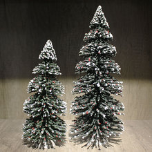 特色塔松树圣诞专用雪松树塑料PP迷你桌面圣诞树工艺假树厂家批发