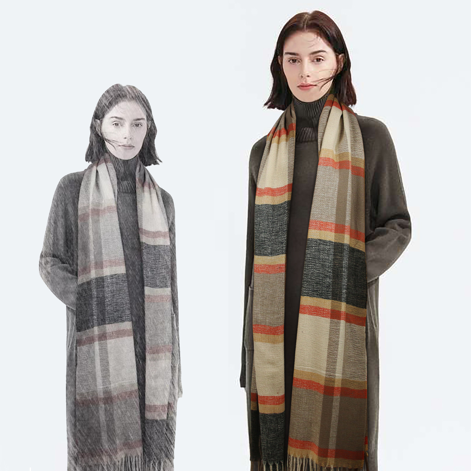 Classic women's keep warm demi-season long universal fashionable…