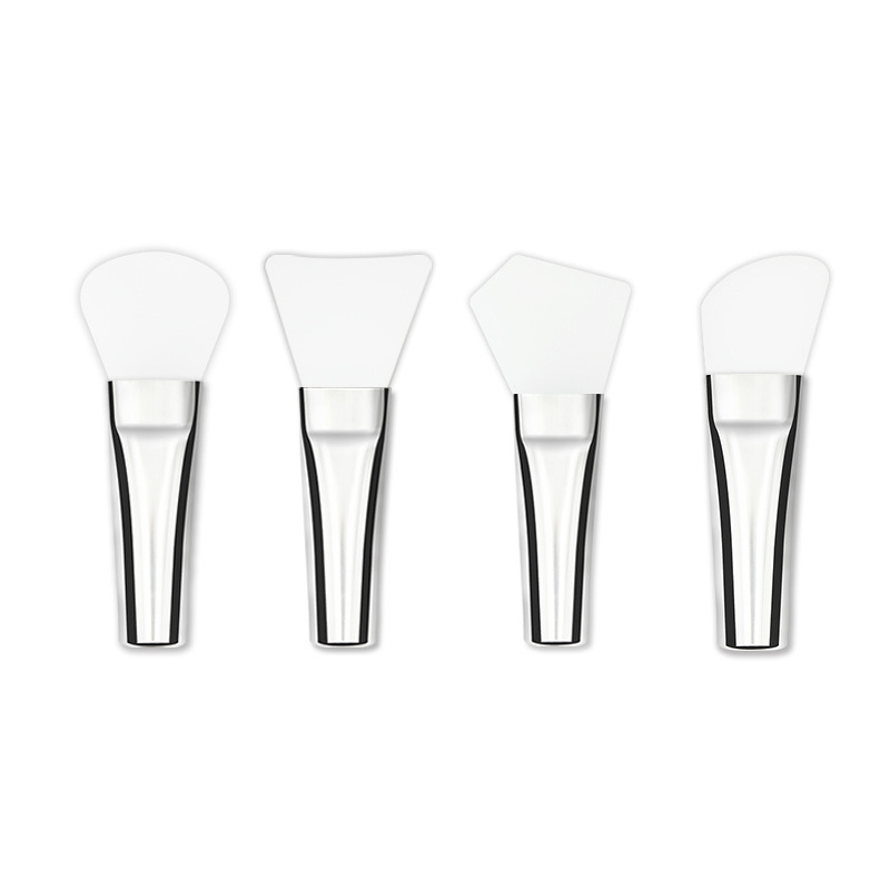 Mini cepillo de máscara de silicona suave cabeza portátil mango corto película de barro aplicador especial único Cepillo de belleza facial