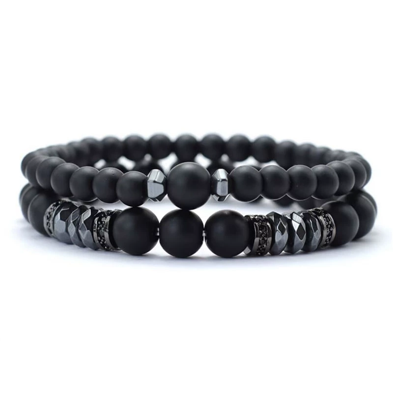 Fashionable matte set, bracelet natural stone for beloved, Aliexpress, city style