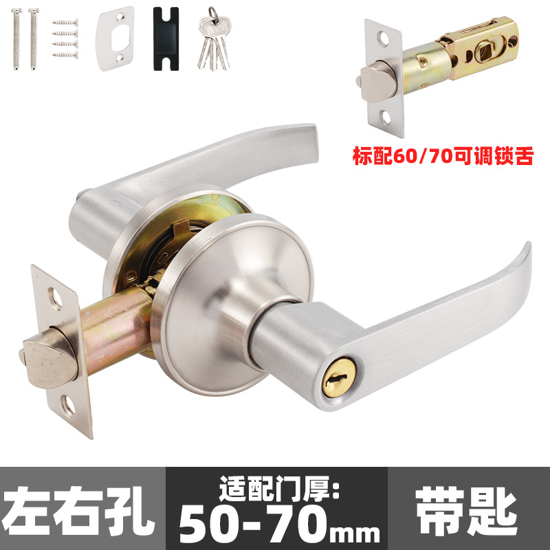 Zhongshan hardware cerradura de puerta puerta de aleación de aluminio cerradura de puerta de acero plástico cerradura de mano negro matto cerradura mecánica al por mayor