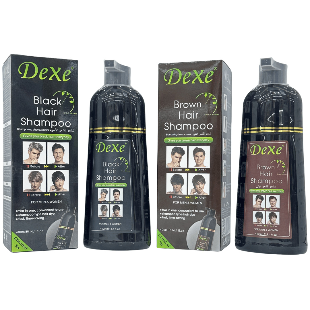Foreign Trade Order English Label Dexe Hair Dye Black Hair Dye Cream to Cover Gray Hair Hair Dye Shampoo Bottled