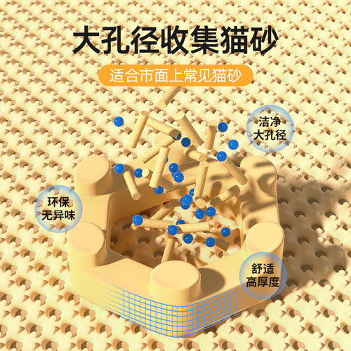 Eva Cat Litter Mat: Prevents Litter Tracking, Filters Dust, Guards Against Spills, and Keeps Your Cat's Litter Box Clean—Double-Layer Pet Mat for Cats and Dogs