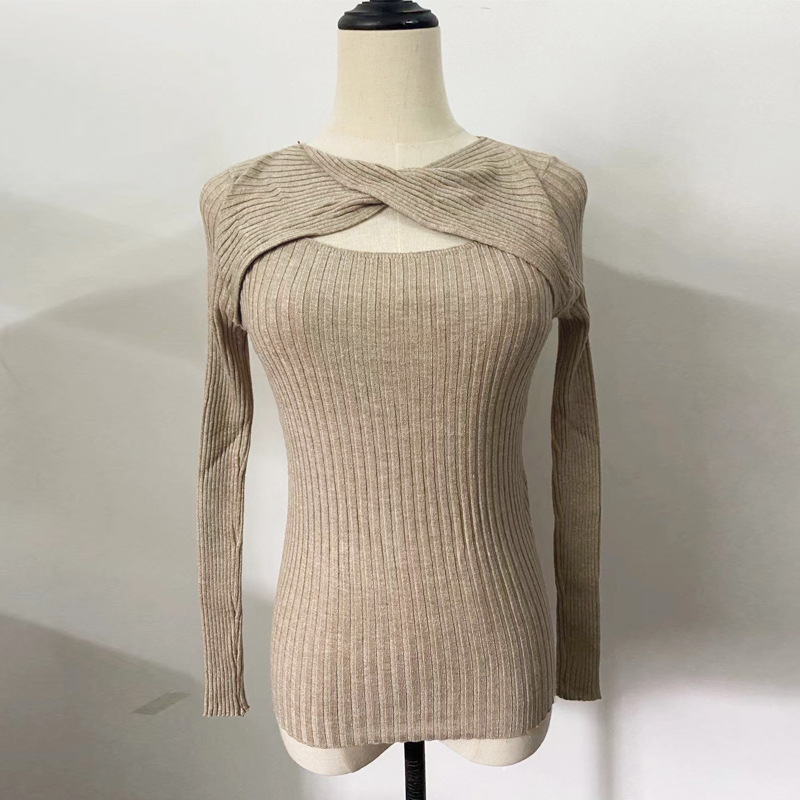 154g Weight Long Sleeve Sleeve Length Pullovers Placket Type Regular Sleeve Sleeve Type Polyester Fabric Type Regular Top Length Sweater Tops Type Holiday, Daily Occasion U Neck Neckline Slim Fit Type Solid Color Pattern Winter, Autumn Season Women's Gender Elegant, Streetwear Style Wholesale Women's Elegant Streetwear Solid Color Long Sleeve Sweaters & Cardigans 32