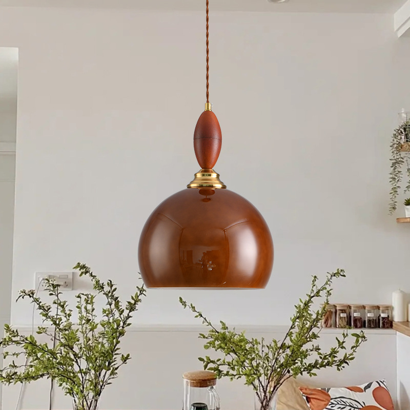 Retro semicircular lámpara de restaurante francés simple mirad mesa de comedor bar lámpara de luces de alto nivel diseñador lámpara de luces de luces