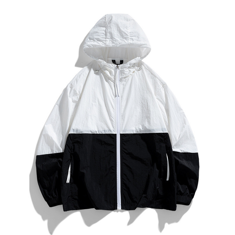 Verano ligero y delgado ropa de protección solar de secado rápido parejas de moda transpirable pareja hermosa chaqueta deportiva con capuchón hombre