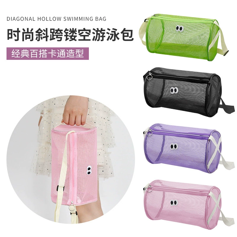 Чистая прозрачная сумка для макияжа Плавание Фитнес-сумка на одно плечо косо-кросс-цилиндр
