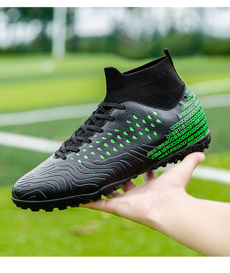 Fußball in der Größe 4748 mit hohem Schaft für Jungen und Mädchen AG mit langen, mit Spikes versehenen Lederfüßen für Sportschuhe für Teenager und Studenten_voghion.com