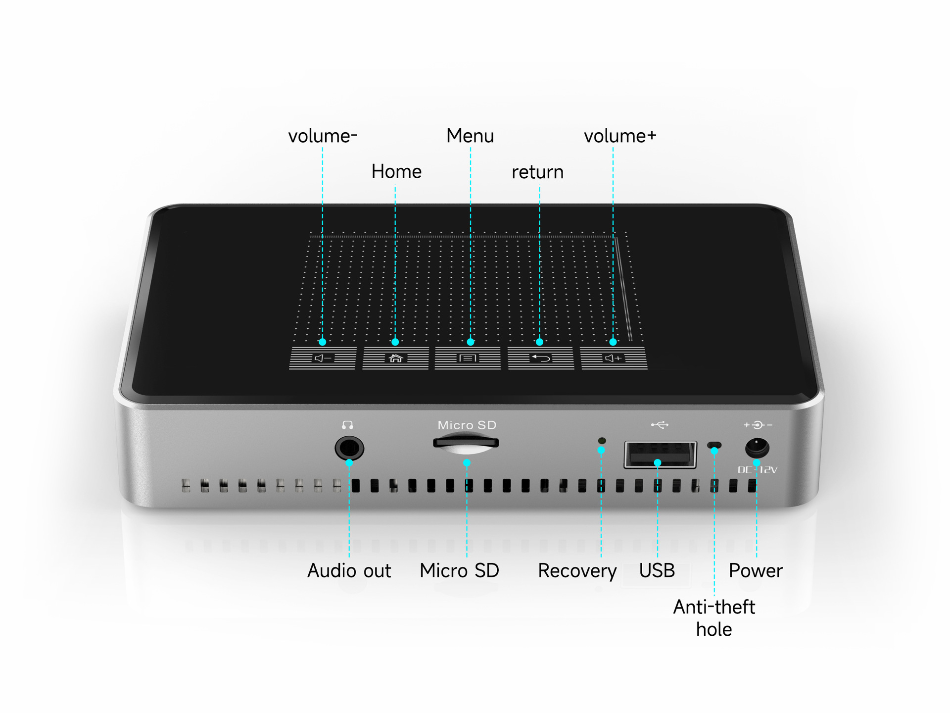 Mini Projektör 4K HD Ev Akıllı Projektör Mikro Projektör Cep Telefonu Projektörü DLP Projektör