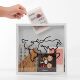 Creative DIY Photo Frame Square Hollow Map Pattern Deposit Photo Frame Desktop Ornaments Memorial Storage Box