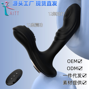 Adult Products for Gay Men, Remote-Controlled Vibrating Anal Plug, Prostate Vibrating Male Masturbation Device, Massage