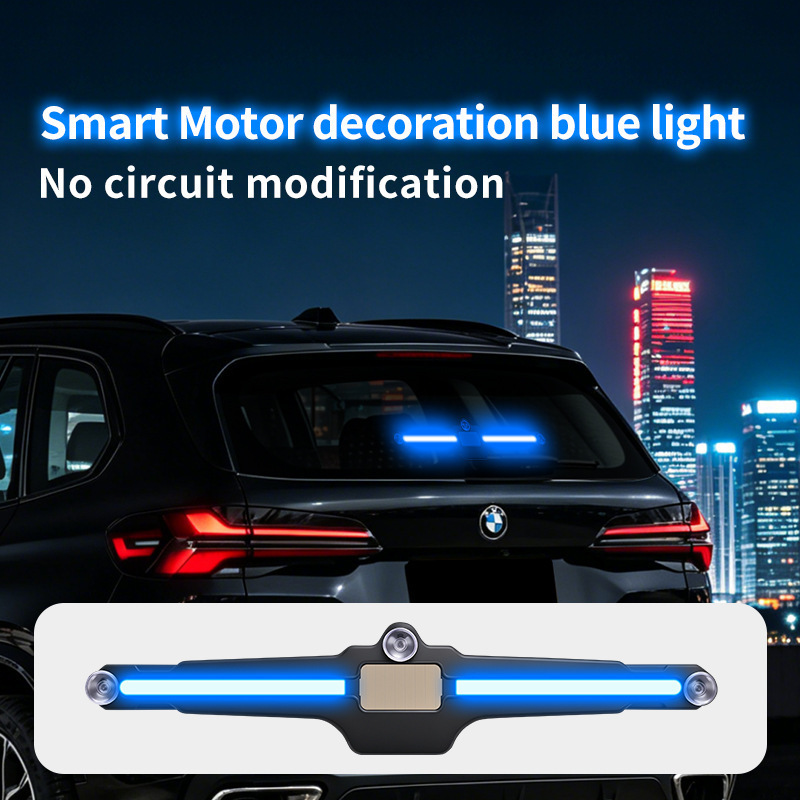 Cross-Border Smart Driving Small Blue Light Solar-Powered Anti-Rear Collision Warning Light Universal Rear Bumper Decorative Light Car Atmosphere Light New Model Cross-Border Smart Driving Small Blue Light Solar-Powered Anti-Rear Collision Warning Light Universal Rear Bumper Decorative Light Car Atmosphere Light New Model