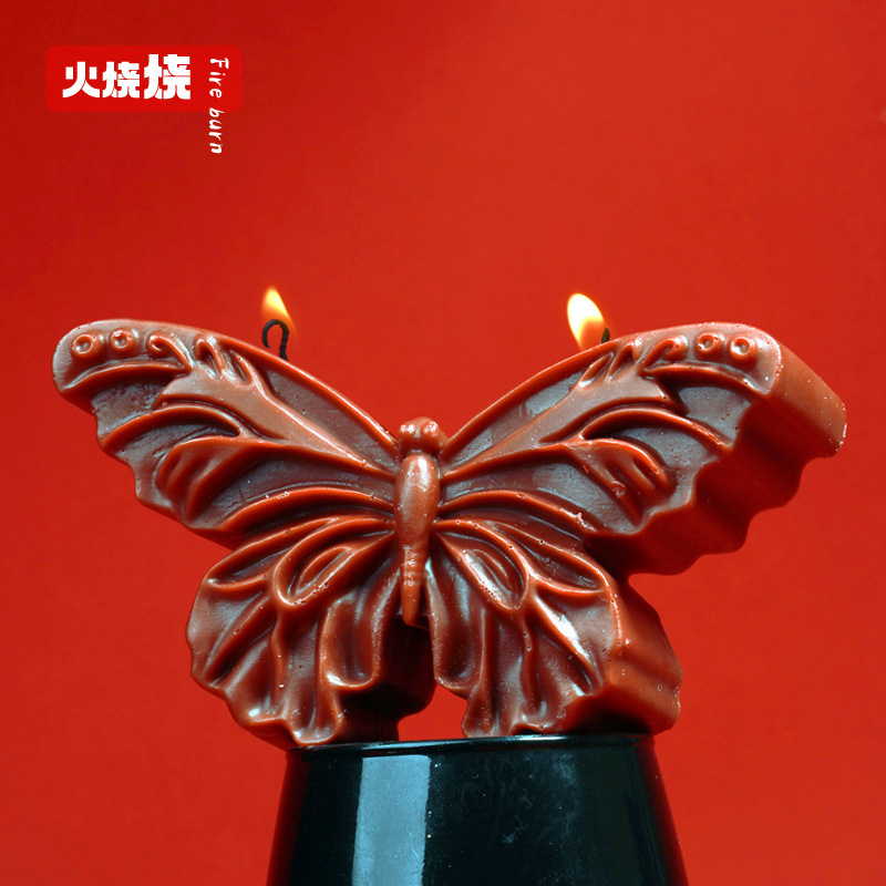 低温42度蝴蝶大克重低温蜡烛夫妻情调道具香薰蜡烛手作礼物摆件|undefined
