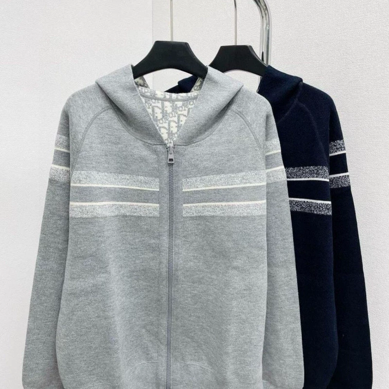 Z3J высококачественная шерсть, тщательно отобранные высококачественные мужские и женские модные двусторонние вязаные кардиганы на молнии с капюшоном, верхняя одежда