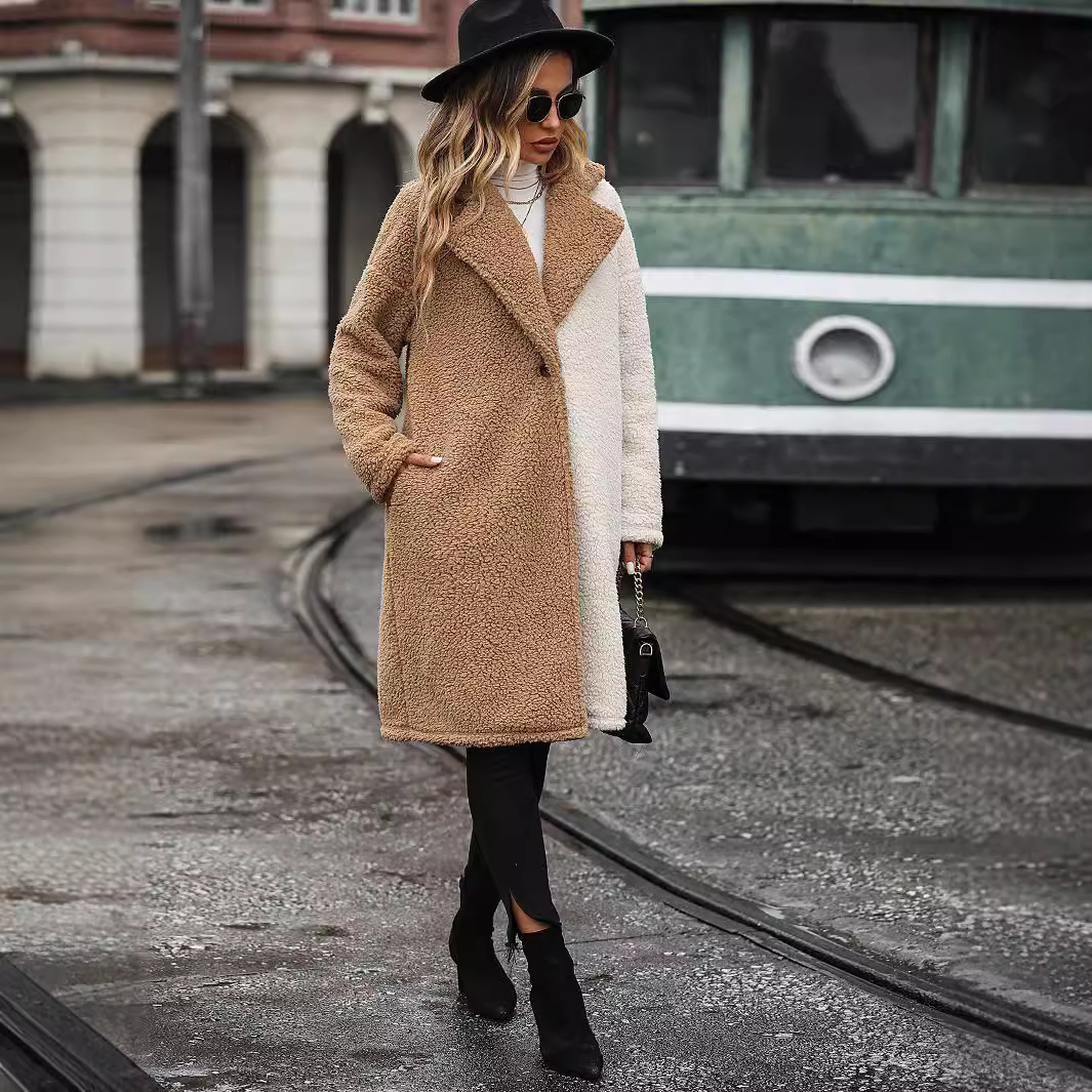 Women's Clothing suit collar bubble velvet temperament women's coat autumn and winter coat_voghion.com