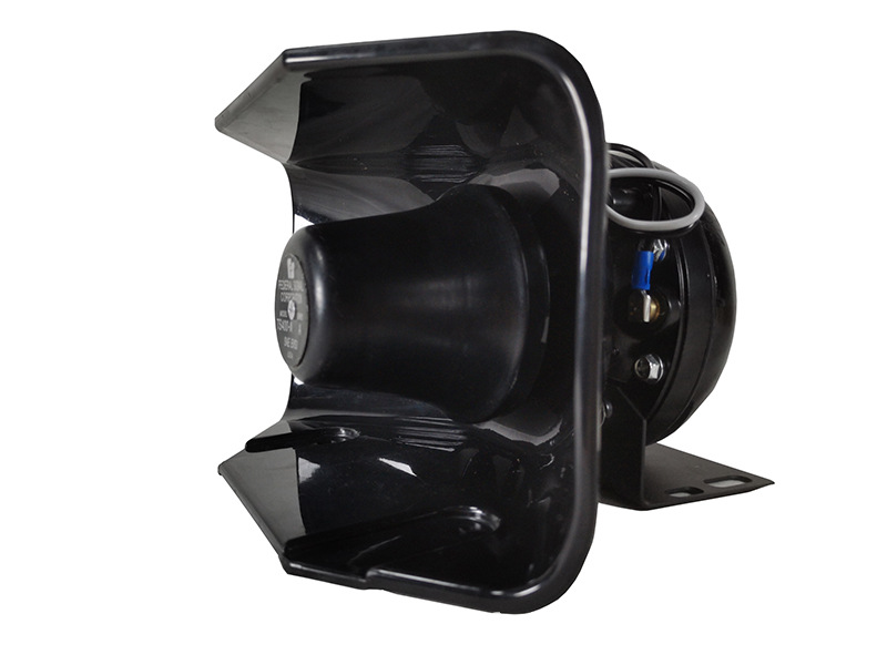 12V Car Alarm Speaker 200W High-Power Loudspeaker Siren Speaker Slanted Design Black Horn Speaker