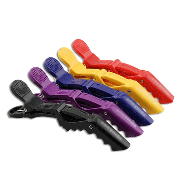 Duckbill Crocodile Hair Clips — Salon Sectioning Clips, Color‑Coded, 6‑Piece Pack