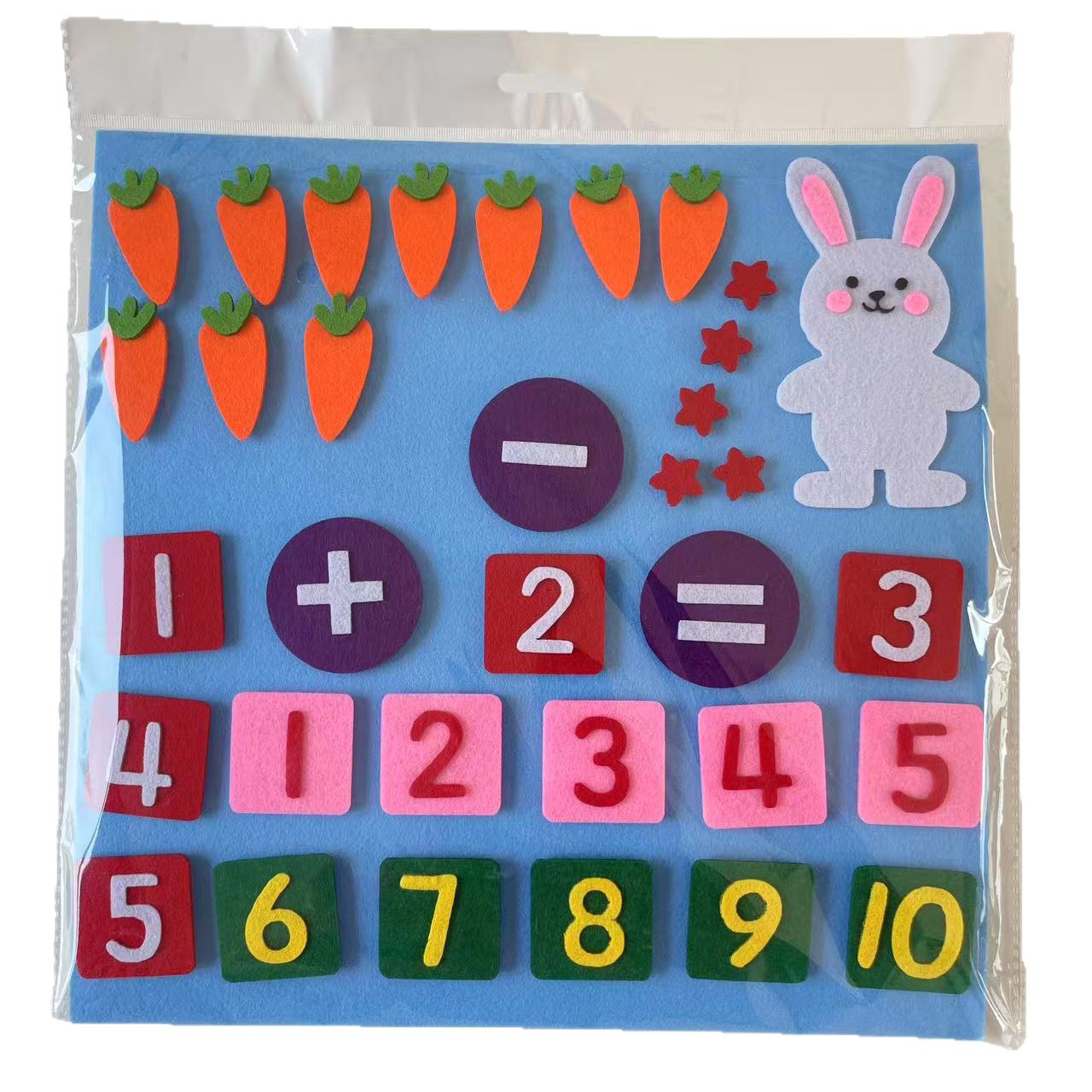 Juguetes de aprendizaje de adición y sustracción para niños DIY Felt manual Juguetes para bebés