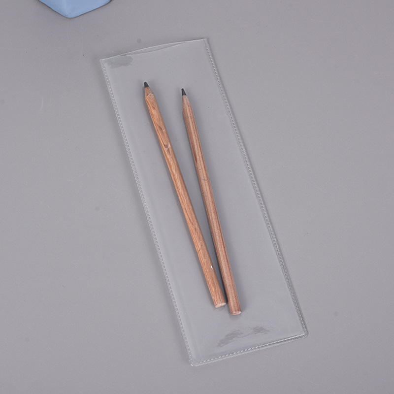 Fábrica en stock al por mayor PVC de bolsillo abierto joyería hardware papelería juguete bolsa de embalaje pvc transparente bolsa de embalaje abierto