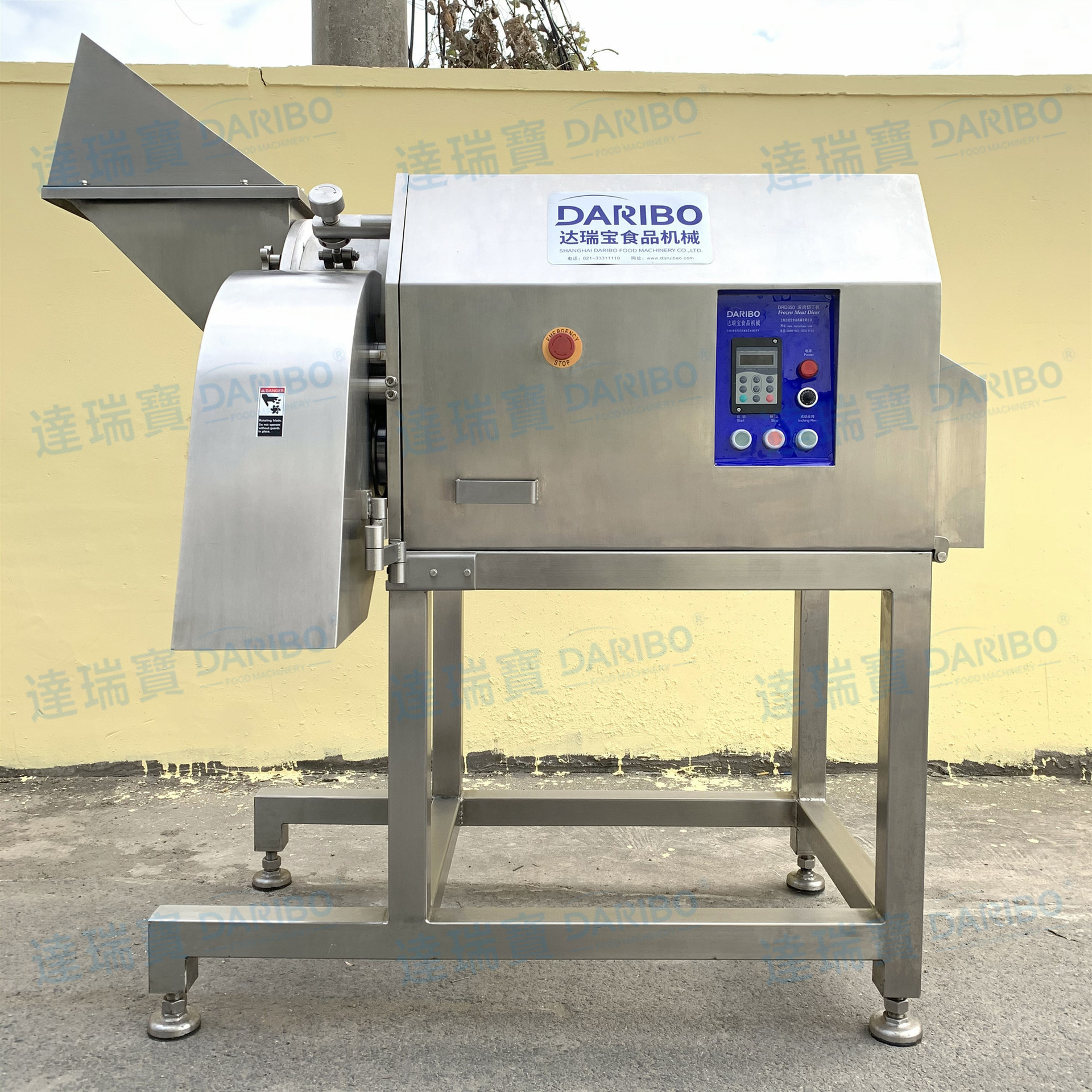 l-10℃肥膘切丁机一次成型切瘦牛肉丁 大块冻肉切丁机切大肉颗粒