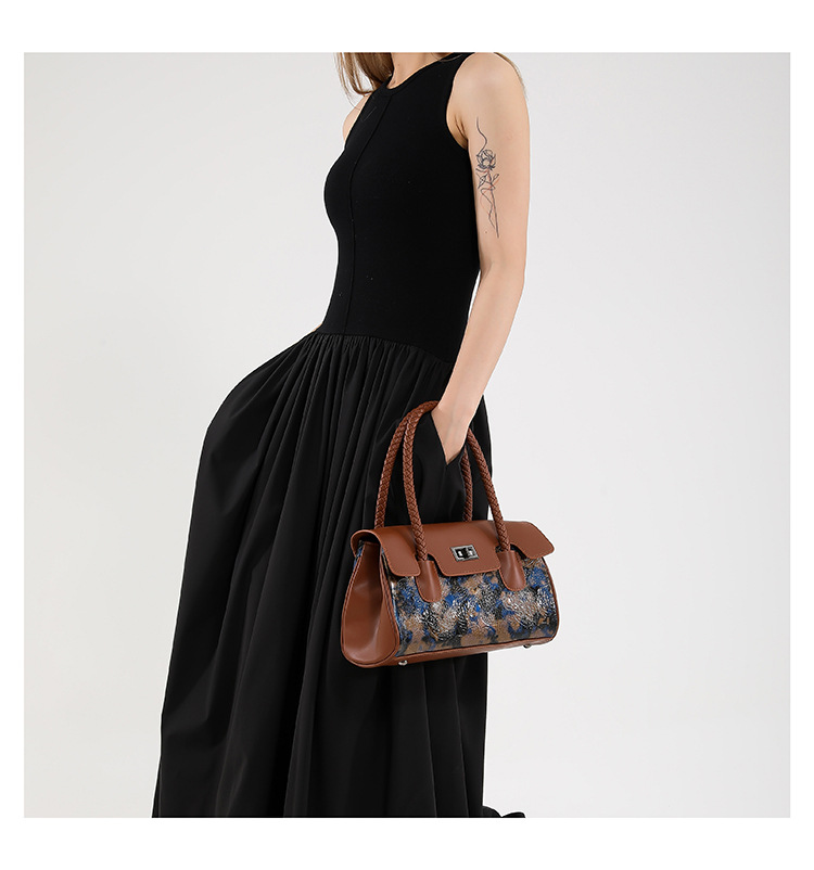 New Chinese Style Retro Handbag For Women Mature Women's Crossbody Handbag Fashionable Printed Shoulder Bag_voghion.com